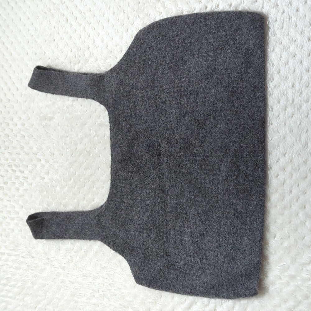 Everlane Gray Cropped Sweater Tank Top - Picture 2 of 6